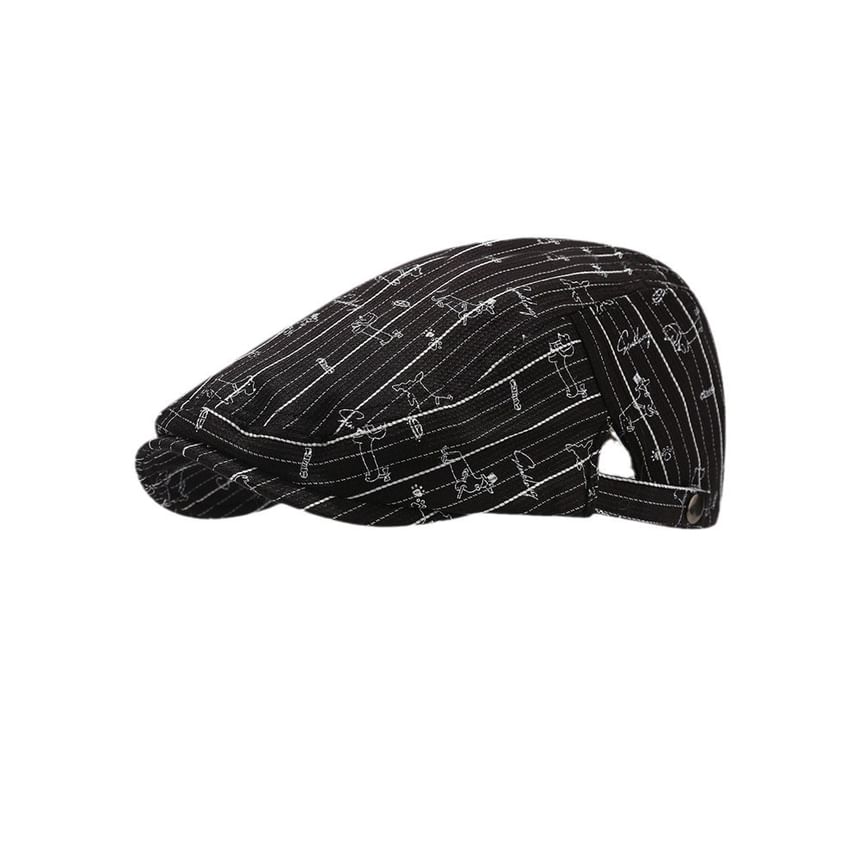 Cap Dog Print Newsboy