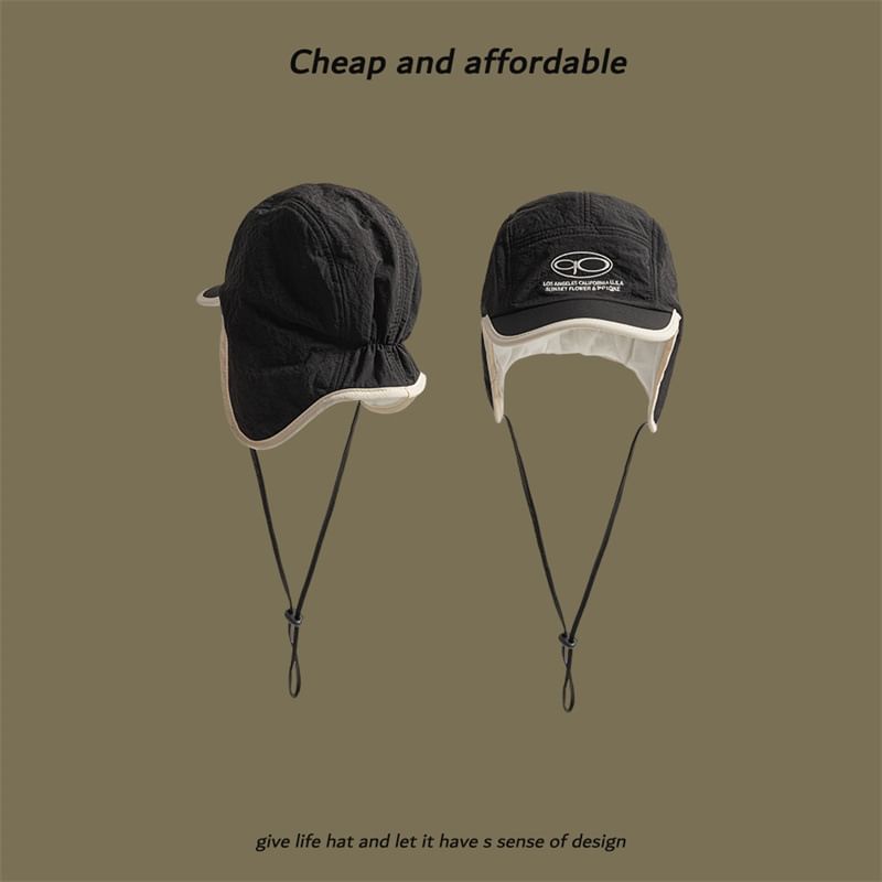 Print Trapper Hat Lettering