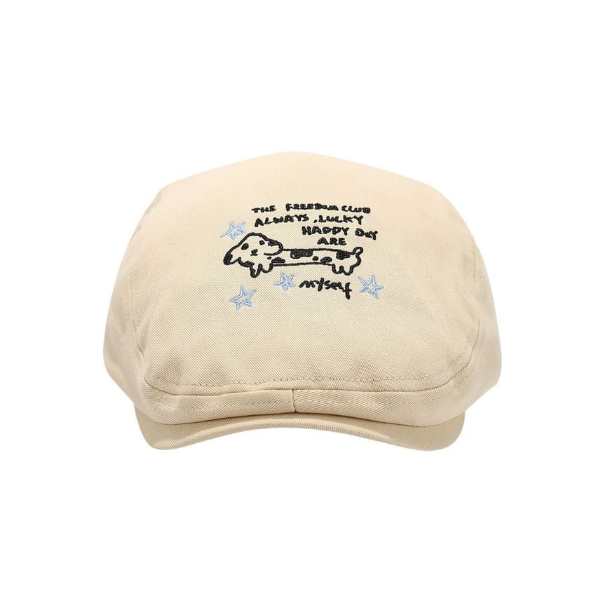 Embroidery Cartoon Hat Newsboy