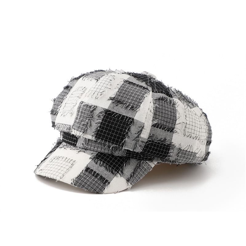 Hat Distressed Bucket Patchwork