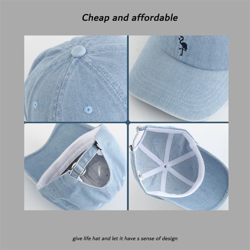 Flamingo Cap Embroidered Baseball