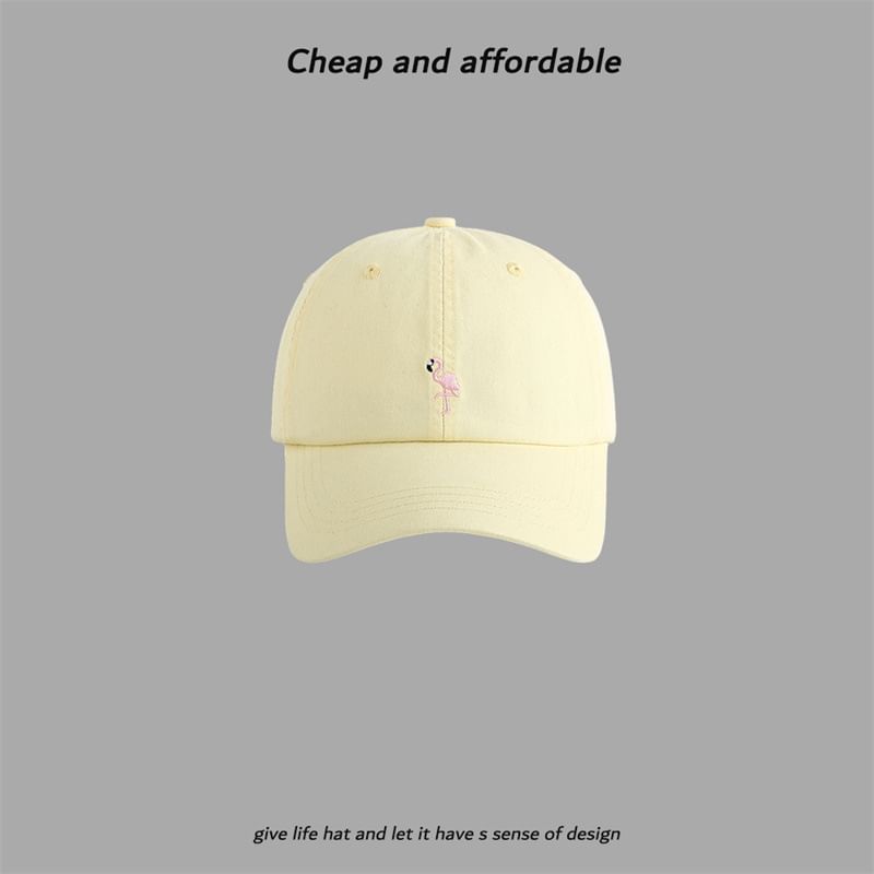 Flamingo Cap Embroidered Baseball