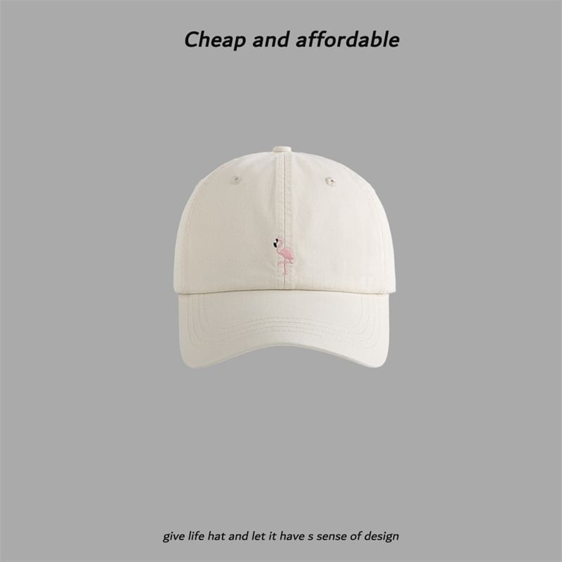 Flamingo Cap Embroidered Baseball