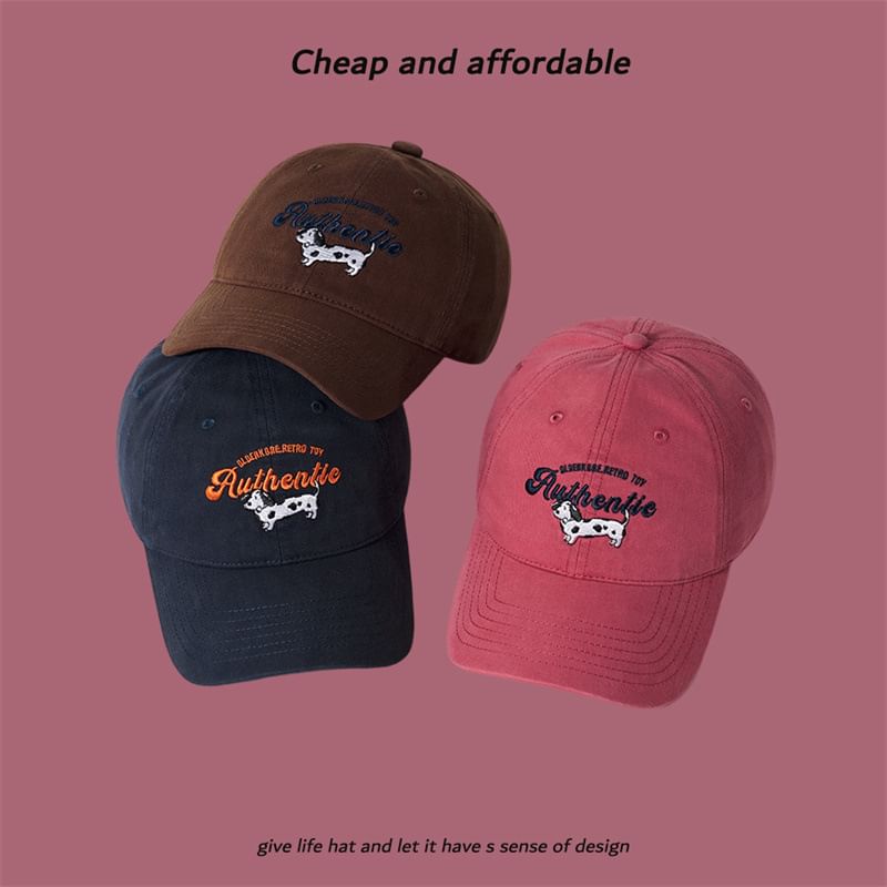 Embroidered Dog Cap Baseball
