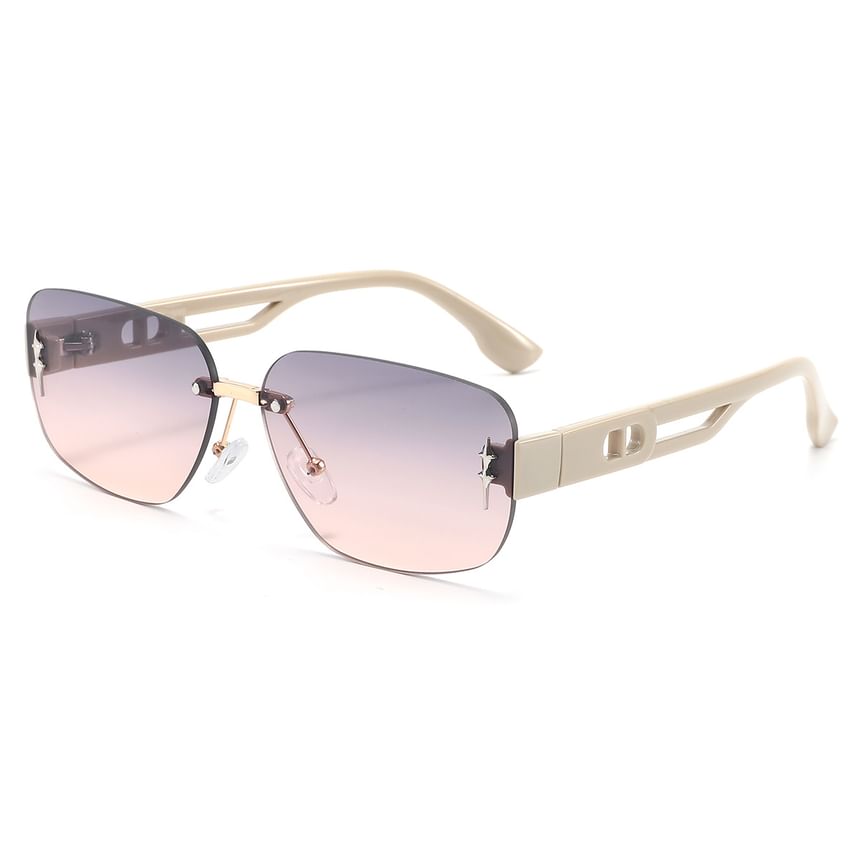 Rimless Sunglasses Rectangle