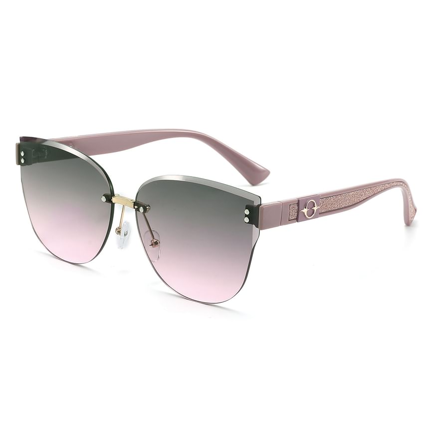 Oval Rimless Sunglasses