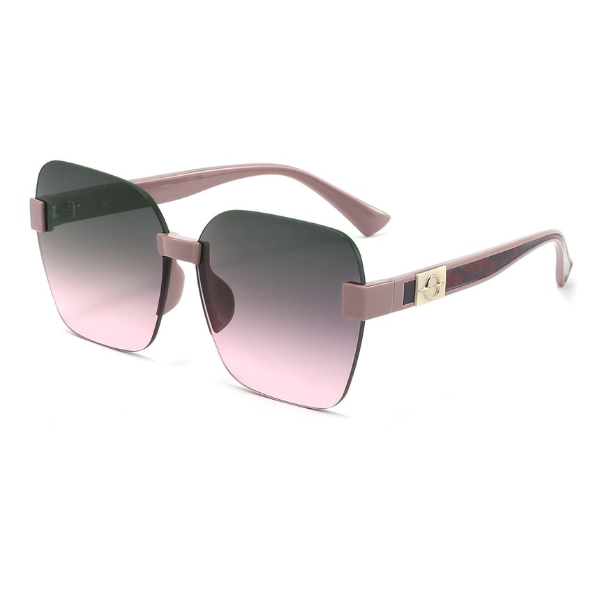 Geometric Sunglasses Rimless Oversized