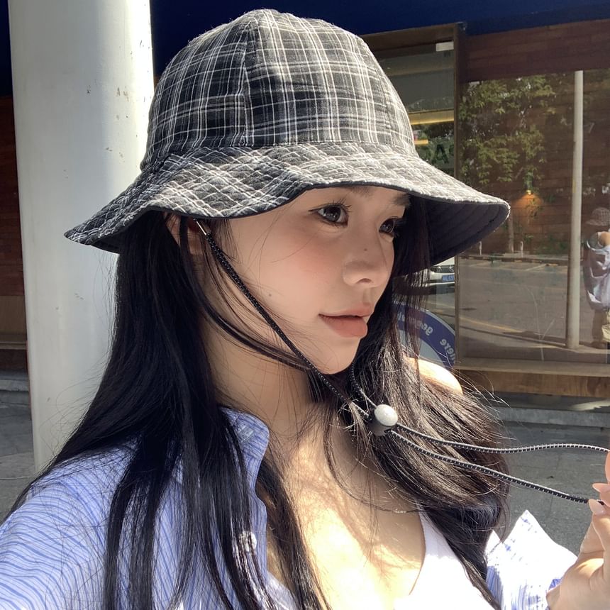 Applique Hat Plaid Boonie