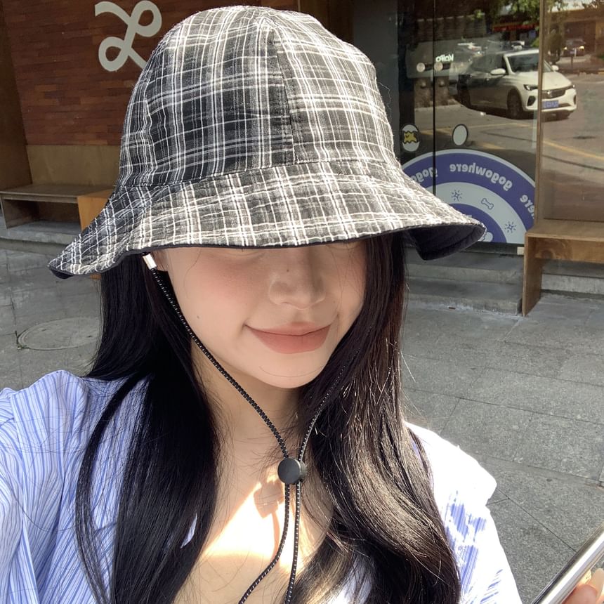 Applique Hat Plaid Boonie