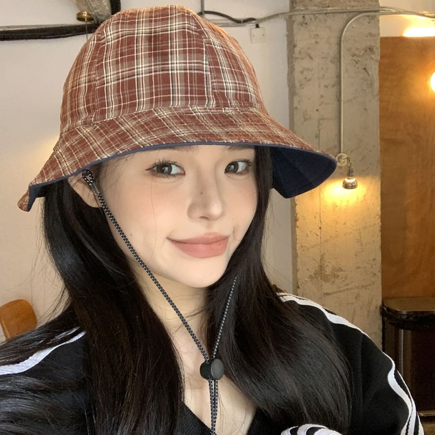 Applique Hat Plaid Boonie