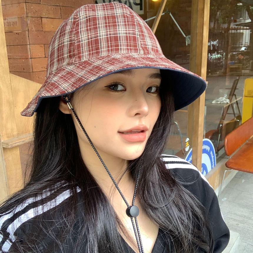 Applique Hat Plaid Boonie