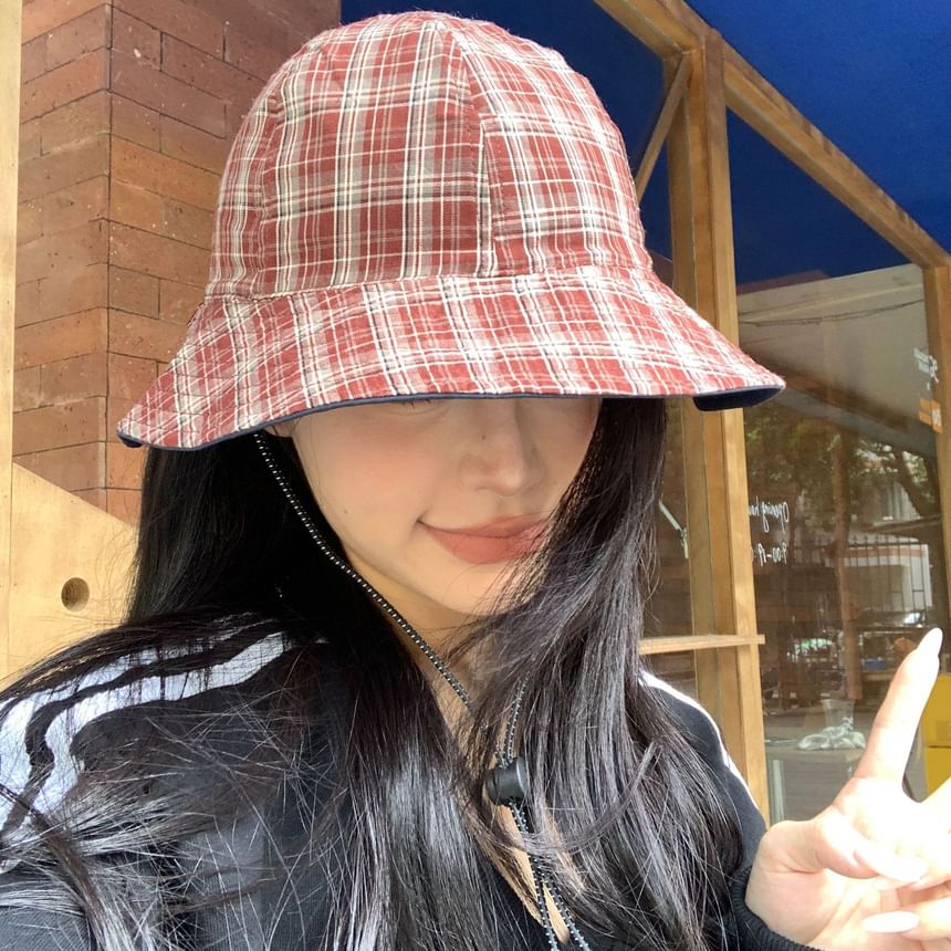 Applique Hat Plaid Boonie