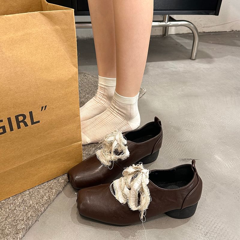 Heel Plain Lace-Ups Block