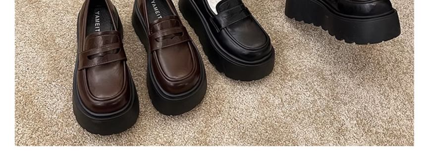 Penny Plain Platform Loafers