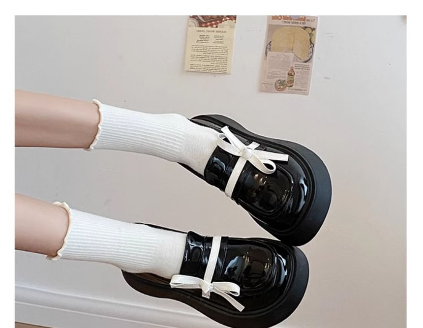 Bow Loafers Platform Detail