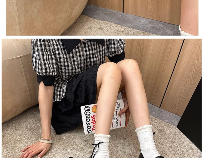 Loafers Plain Ruffle Platform Trim