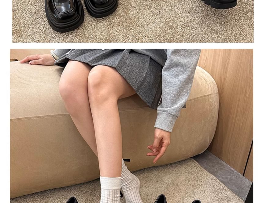 Detail Platform Loafers Knot Plain