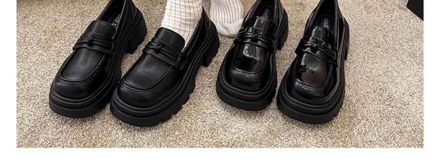Detail Platform Loafers Knot Plain