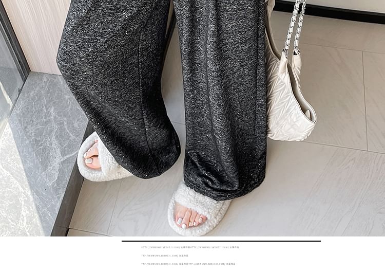 Melange Drawstring Pants Leg (Various Designs) Waist Wide