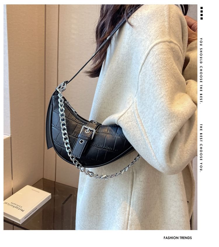 Print Buckled Hobo Bag Animal