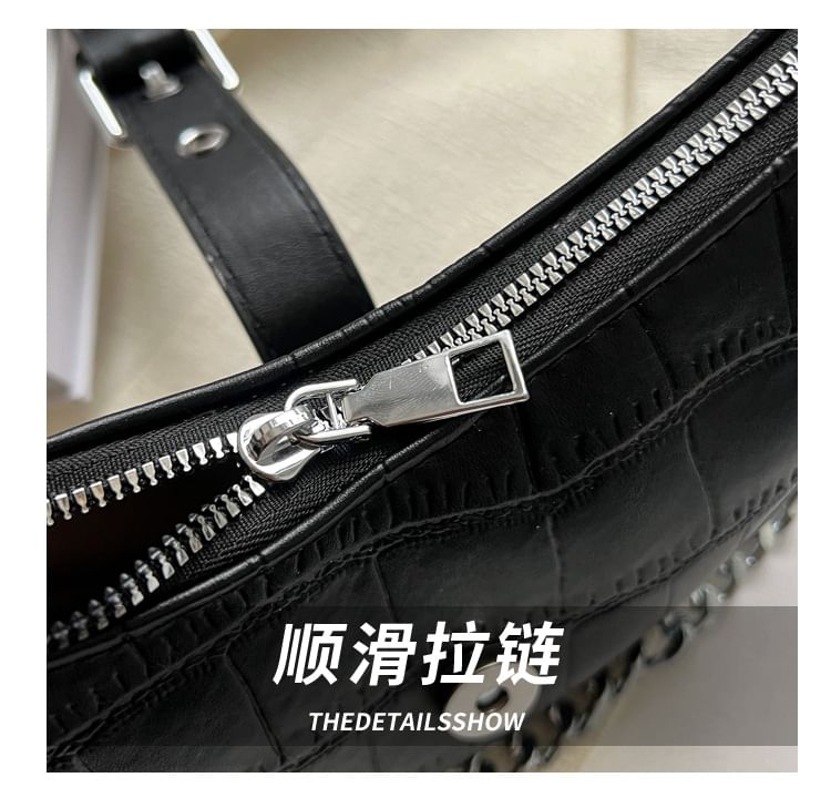 Print Buckled Hobo Bag Animal