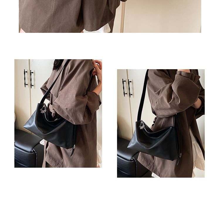 Faux Plain Bag Leather Shoulder