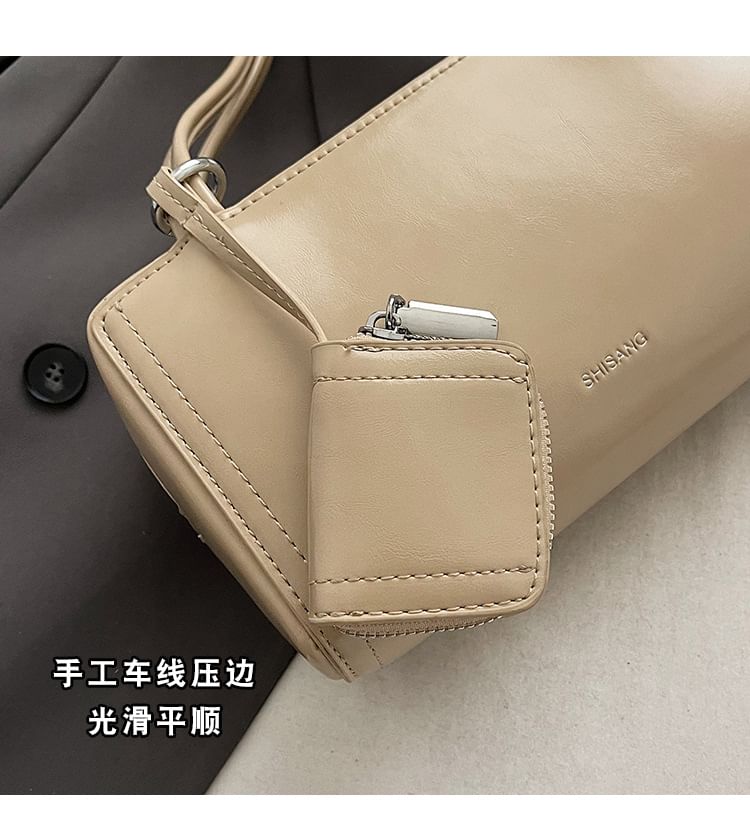 Faux Leather Shoulder Bag Box