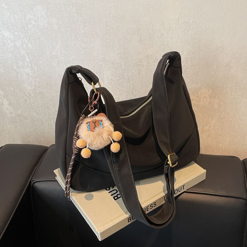 Shoulder Faux Leather Bag Plain