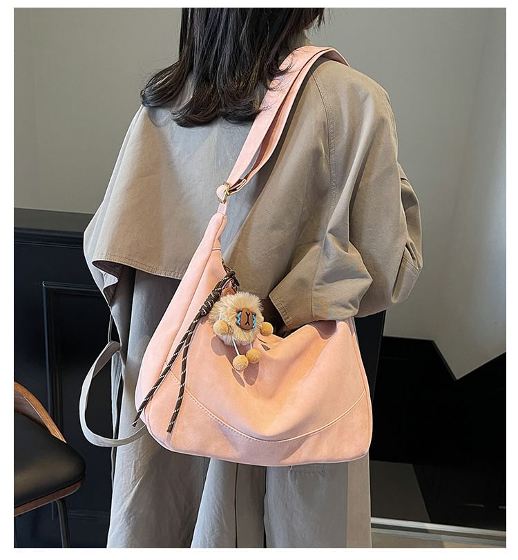 Shoulder Faux Leather Bag Plain