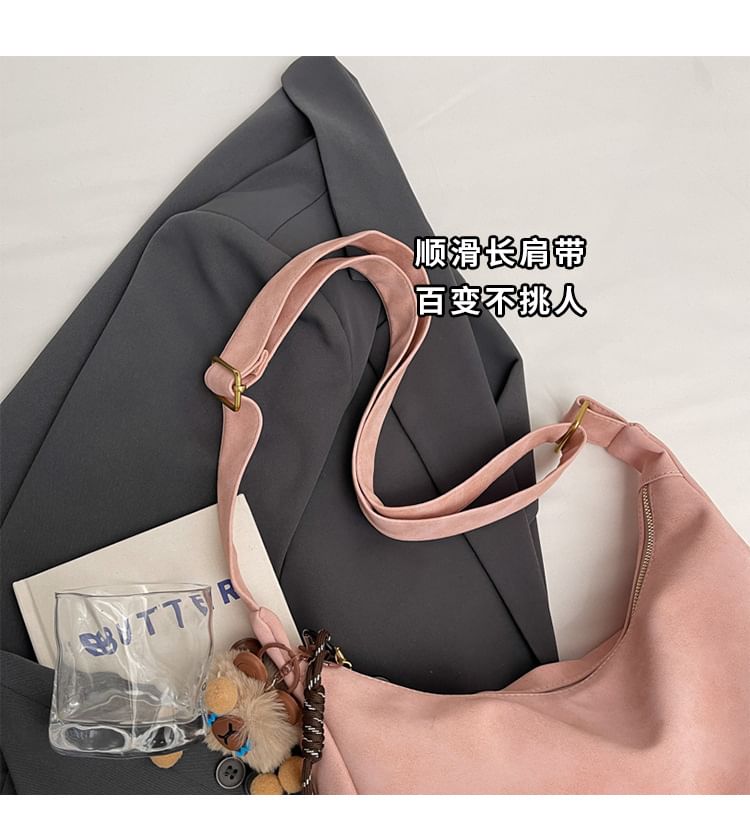 Shoulder Faux Leather Bag Plain