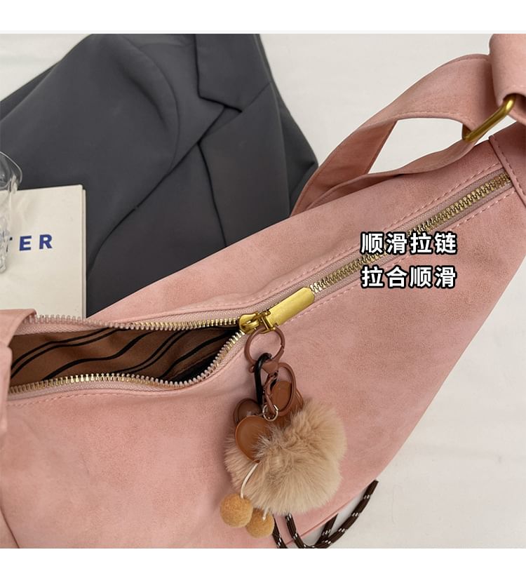 Shoulder Faux Leather Bag Plain