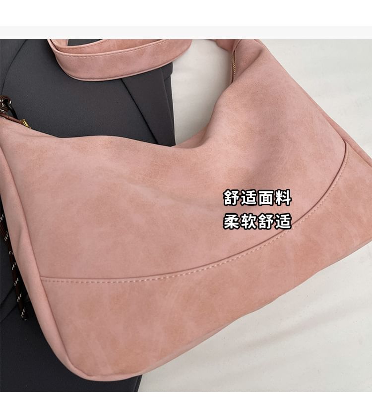 Shoulder Faux Leather Bag Plain