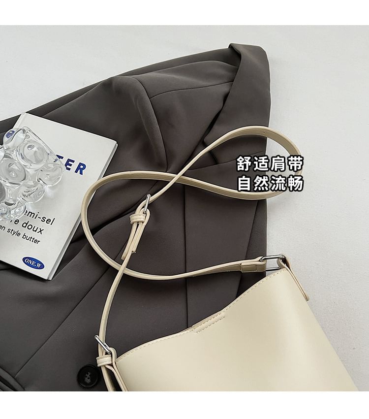 Bag Bucket Plain Leather Faux