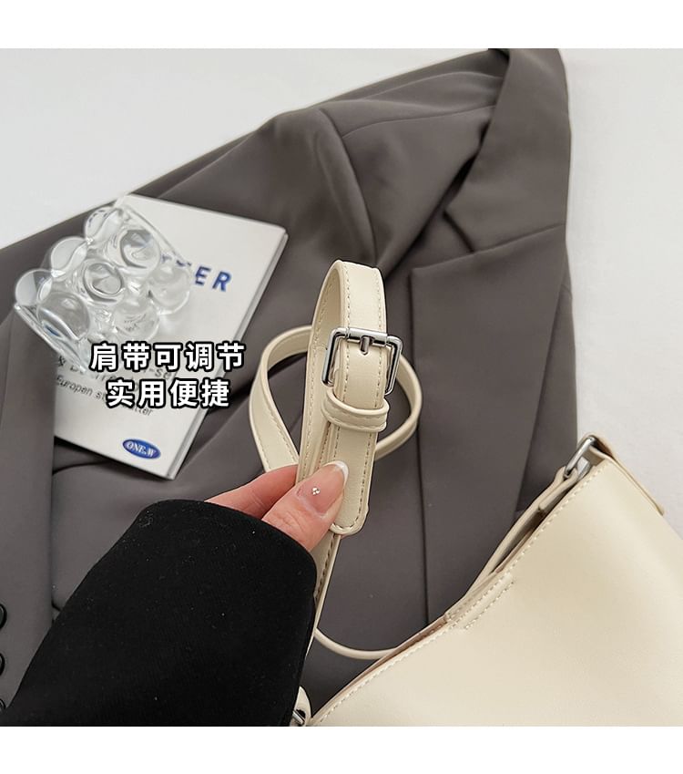 Bag Bucket Plain Leather Faux