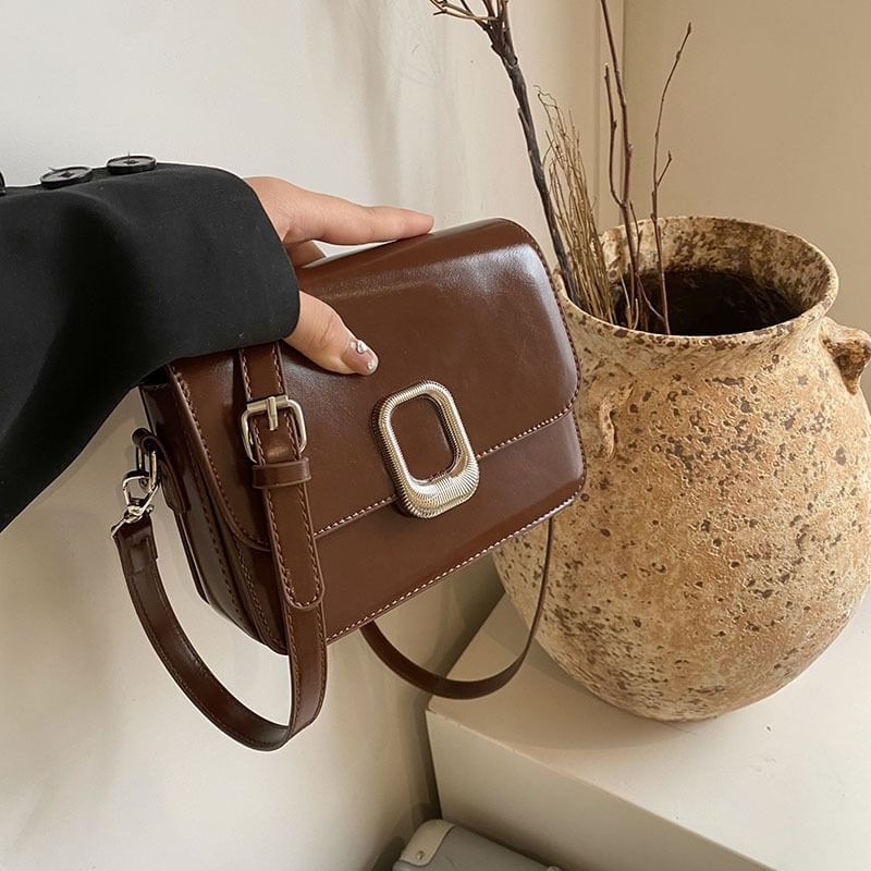 Leather Bag Faux Crossbody Flap