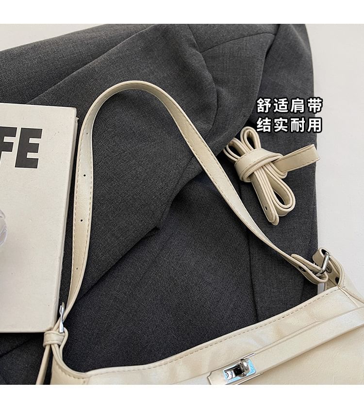 Faux Shiny Shoulder Leather Bag