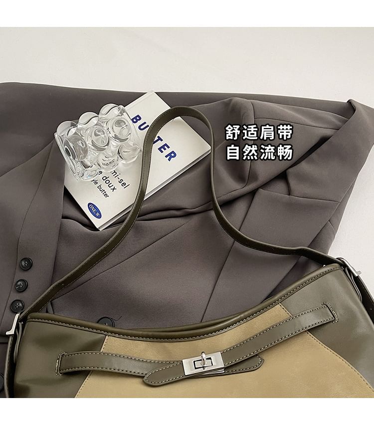 Leather Plain Tote Faux Bag