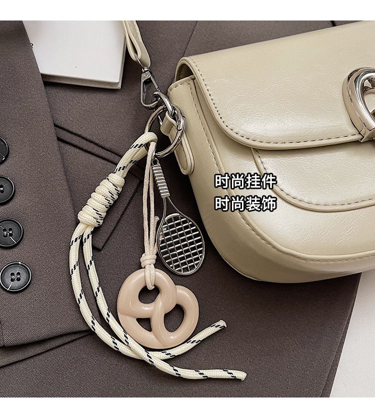 Leather Crossbody Flap Faux Bag