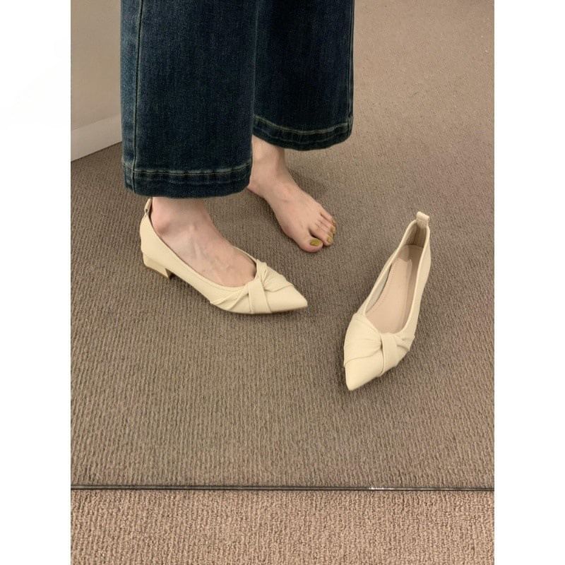 Flats Shirred Pointy