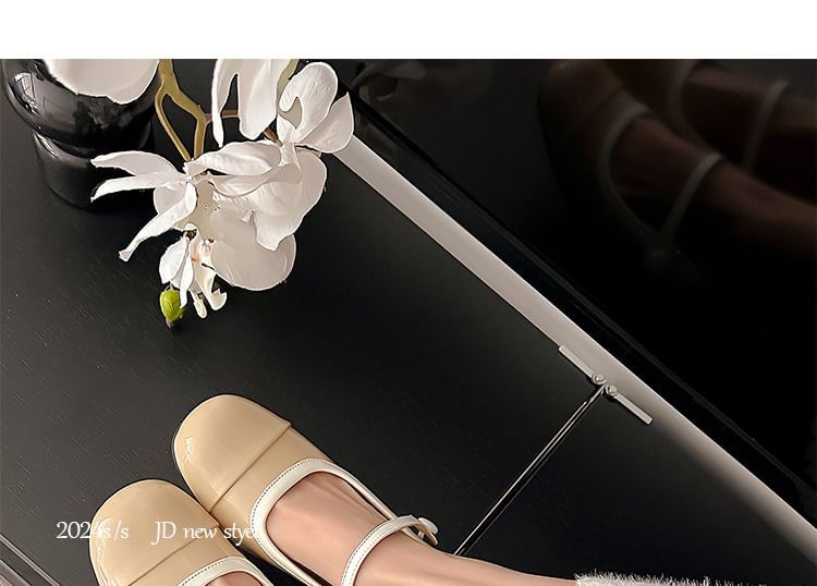 Block Mary Contrast Pumps Heel Jane Trim