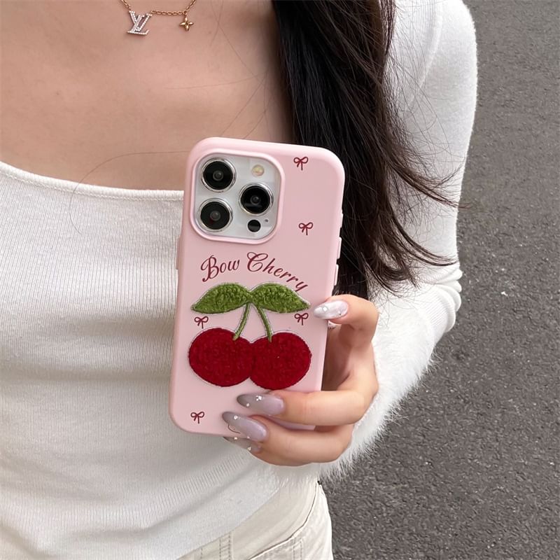 Case Cherry Embroidered Phone