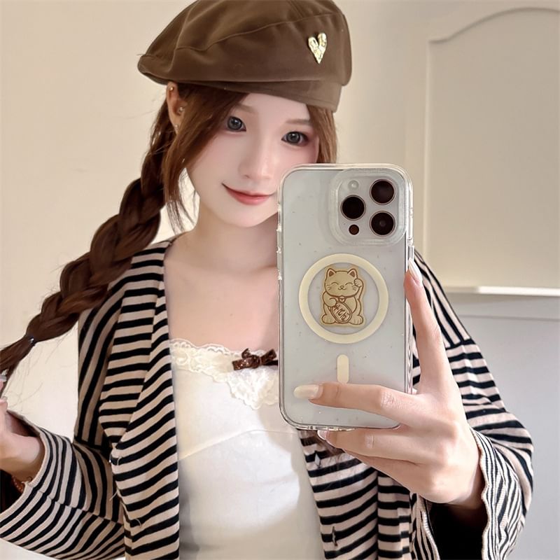 with MagSafe) (Compatible Cat Magnetic Lucky Case Phone