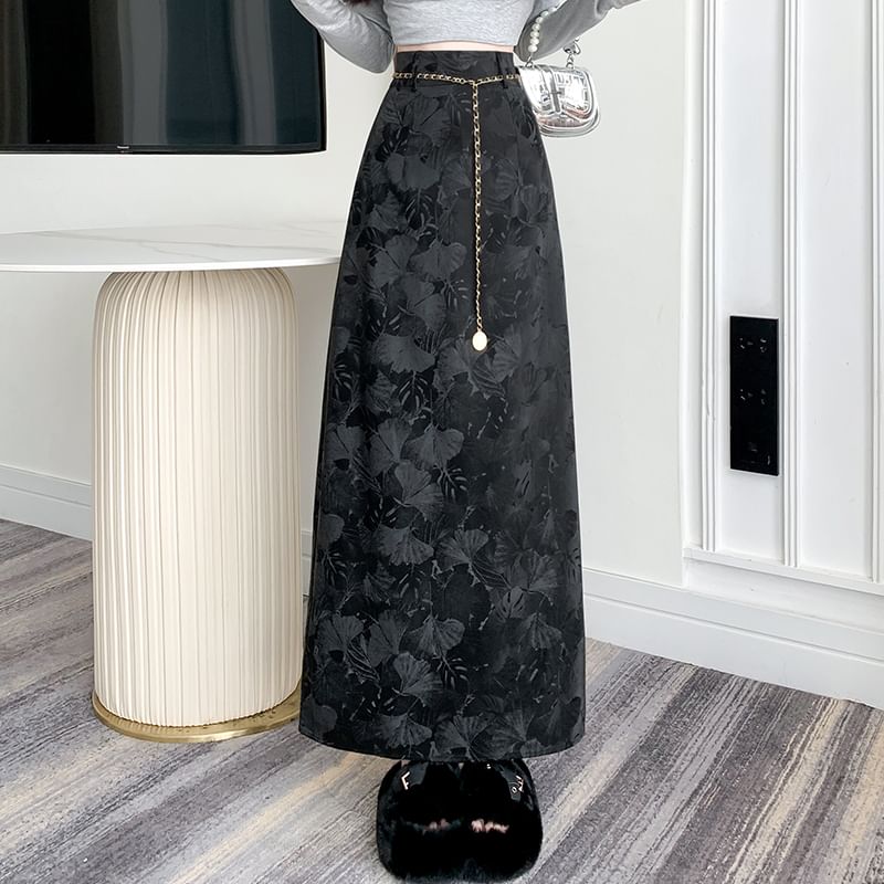 Rise High Skirt Floral Midi A-Line