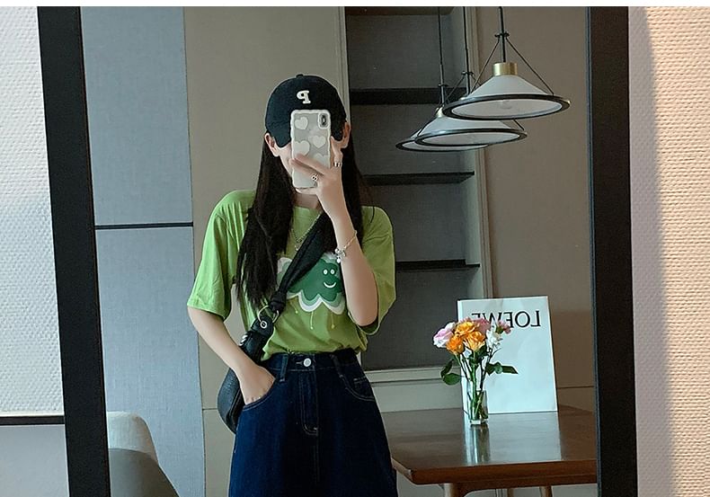 Shorts High Waist Plain Denim