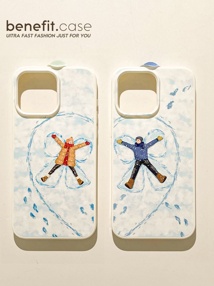 Couple Snow Phone Matching Case