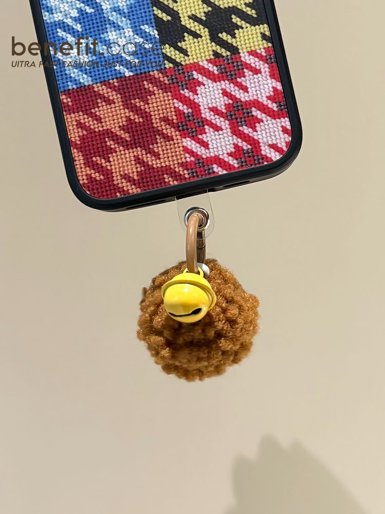 Phone Pom Charm Bell