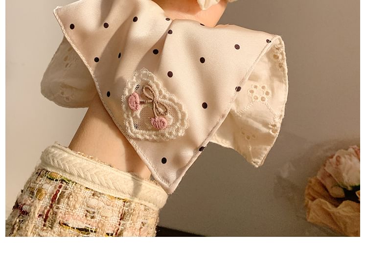 (Various Cherry Designs) Dot Applique Polka / Scrunchie