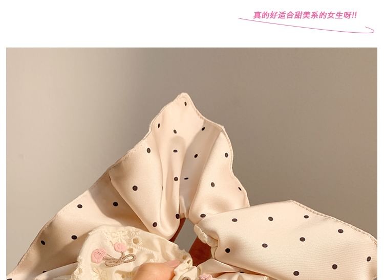 (Various Cherry Designs) Dot Applique Polka / Scrunchie
