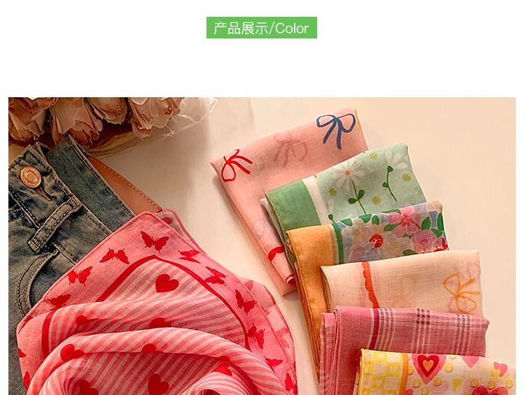 Head Cotton Designs) Scarf (Various Linen Print