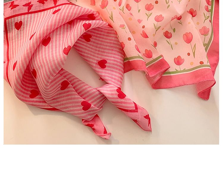 Head Cotton Designs) Scarf (Various Linen Print